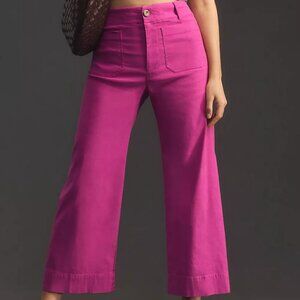 Anthropologie Maeve Colette Cropped Wide-Leg Pant